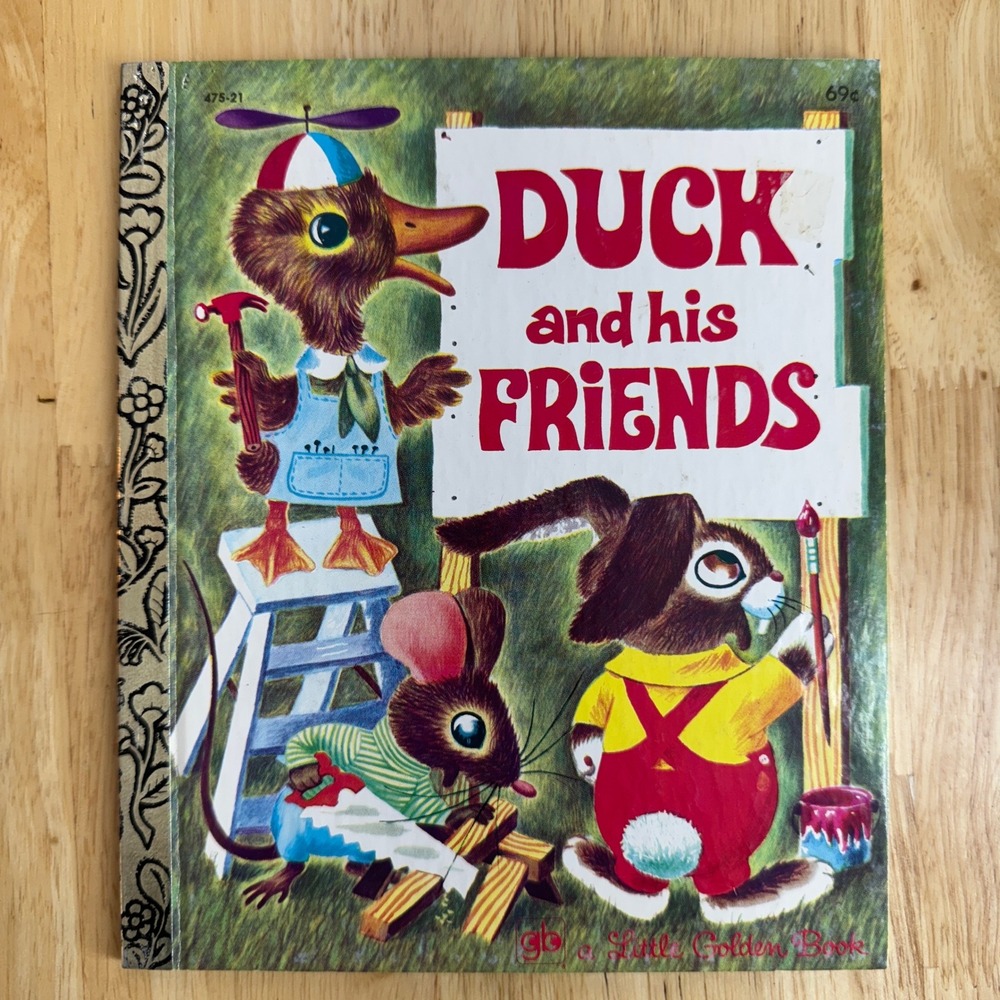 Duck and His Friends Little Golden Book by K and B Jackson Vintage‎ 1980